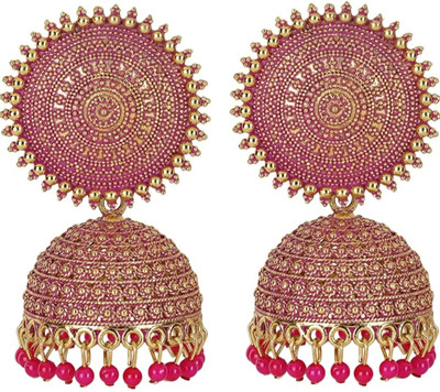Sunshine Creations Exclusive Beautiful Jhumkas Earrings For Women & Girls Partyware Earrings Brass Jhumki Earring