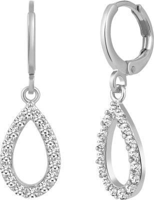 PEORA PF30E43S Cubic Zirconia Alloy Hoop Earring