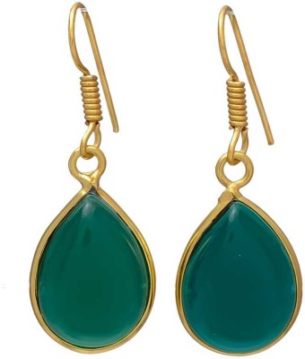 JGJ Natural Gemstone Earring Jewelry Brass Drops & Danglers