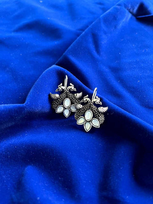 Hengarr Traders Mor_Kundan_Grey-6 Cubic Zirconia Alloy Earring Set