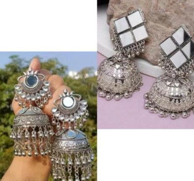 DF DEB FASHION Top viral trendy Jhumki earring Beads Alloy Jhumki Earring