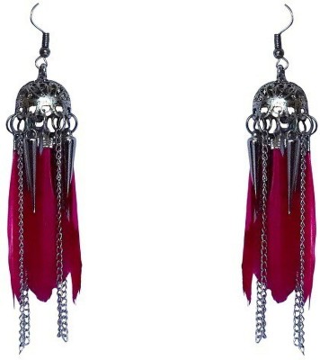 BELLACRAZE Earrings Pink And Silver Color for women and girl for wedding and party Alloy, Metal Tassel Earring