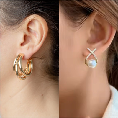 NAYOKAA Korean Earrings Combo/earrings for women/ western korean earrings for girls Alloy Earring Set