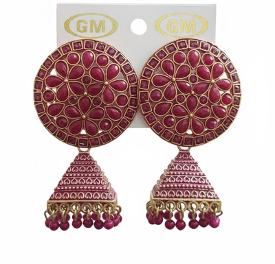 Trade4trend Traditional Golden/Brass Plated Earings Alloy Drops & Danglers