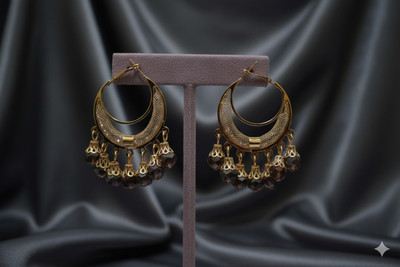 GRJEWELERS FASHION EARRINGS FOR WOMEN Crystal Copper Jhumki Earring
