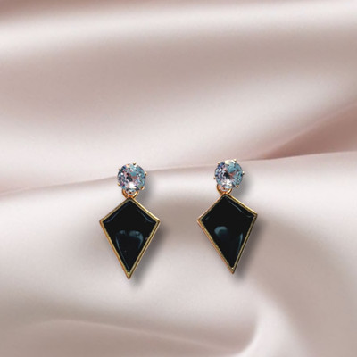 ShanRoyal Korean earrings for women/girls Alloy, Brass Stud Earring, Drops & Danglers, Beryl Alloy Clip-on Earring