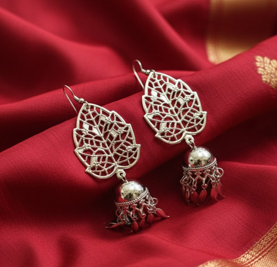 Shringar Gold & Silver Plated Star Chandbali and Filigree Jhumki Dangler Combo Alloy Chandbali Earring, Drops & Danglers, Stud Earring