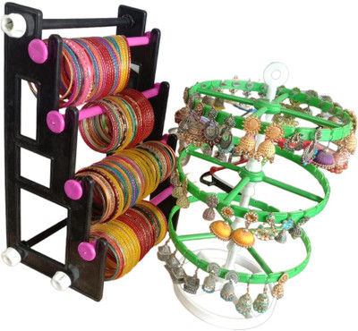 SP Traders Pink Plastic Earring Set