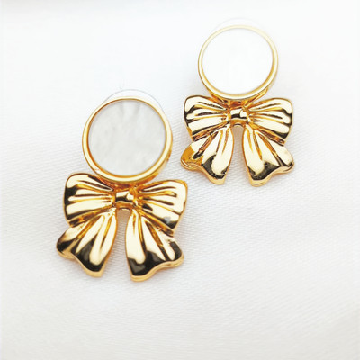 Elixi Gold Bow & Butterfly Earrings Stainless Steel Drops & Danglers