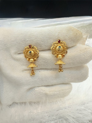 pksons 1 GRAM GOLD PLATED FORMING BIJLI PHATTA EARRINGS Brass, Enamel Jhumki Earring, Stud Earring, Drops & Danglers