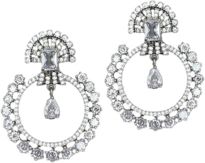 IKSAVA AD circular dangle earrings Diamond Brass Drops & Danglers