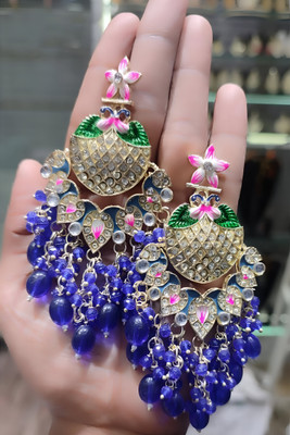MAHADEV Chandbali earring for woemn or girls Cubic Zirconia Alloy Chandbali Earring