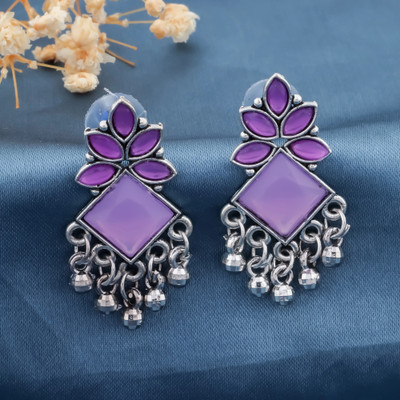 DEW MAT Women's Jewellery Earrings Pearl Jhumka / Jhumki Earrings for Girls Aquamarine Zinc, Brass Drops & Danglers, Chandbali Earring, Rhinestone Studs