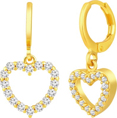 PEORA PF30E63G Cubic Zirconia Alloy Chandbali Earring