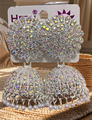 krishna jewel Jhumka Earrings For Women Cubic Zirconia Alloy Jhumki Earring