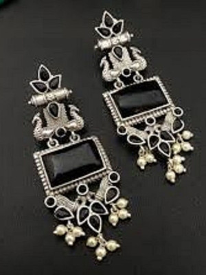 ANOUK Silver Plated Earring for Women & Girls Diamond Brass Drops & Danglers