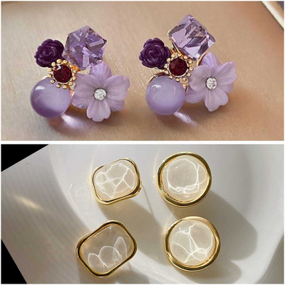 Zestapvt Fashion Designer Classic & Simple Stud Earrings For Women & Girls Alloy Stud Earring