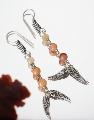 SHRIM Stylish Beads Hanging Earring Jewelry For Women Quartz Brass Drops & Danglers