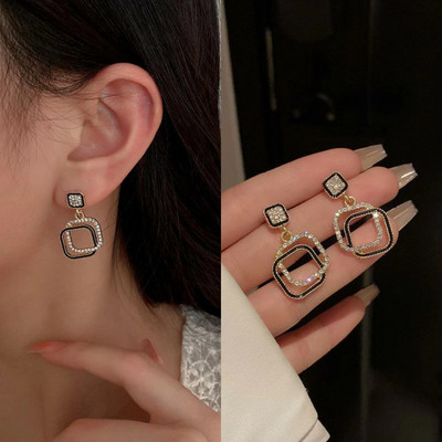 Dressberry Beautiful Stylish Purplish Stone Fashion Korean Earrings Alloy Drops & Danglers