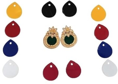 SmileMe COLOUR CHANGABLE EARRING Pearl Alloy, Acrylic, Metal Earring Set, Plug Earring, Tunnel Earring, Stud Earring