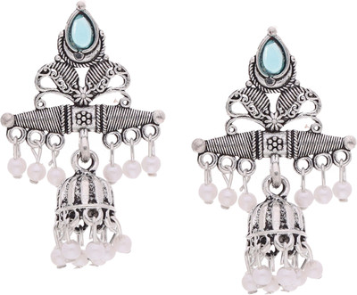 brado jewellery Silver Plated Earring for Women & Girls Diamond Brass Drops & Danglers