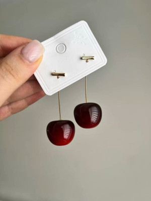 SYZ Apple earrings Plastic Clip-on Earring