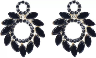DEGHLAM Eid-Special,Ramadan Special Alloy Black Earrings stone Alloy Drops & Danglers