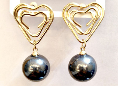 brikshi Heart shape Drop Girls Earrings Random Multi-Color for Girls and Women Plastic Earring Set