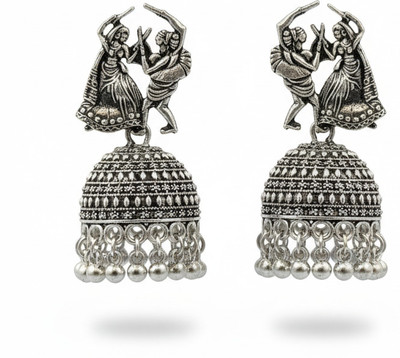 Biipretty BPTY-SILVER-DANCING-ERING Alloy Jhumki Earring