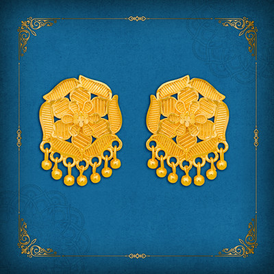 Drashti Collection Traditional Gold Platted New Stud Earrings Collection Brass Stud Earring