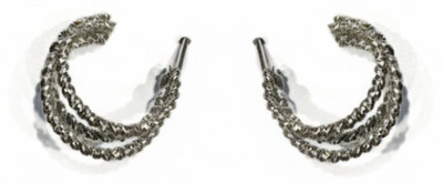 AVELIA Elegant Triple Twist Hoop Earrings for Women – Silver Finish Alloy Hoop Earring, Plug Earring, Chandbali Earring