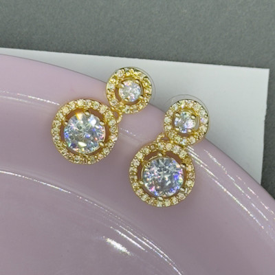 Charms Designer Crystal Diamond Alloy Drop Earring Diamond Alloy Stud Earring