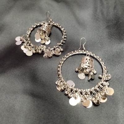 peace7jewel Party Wear Jhumka German Silver Jhumki Earring Pearl German Silver Jhumki Earring, Drops & Danglers, Earring Set