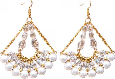 Mahi Enterprises Stylish Crystal Tassel Earring