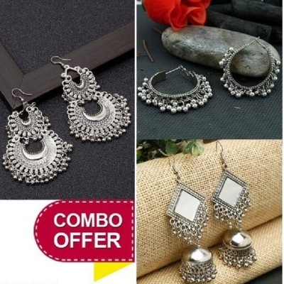 Mystory Ethnic Earrings Beads Alloy Earring Set