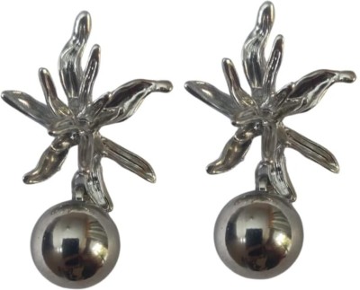 La Belleza Golden Ball Earring Alloy Drops & Danglers