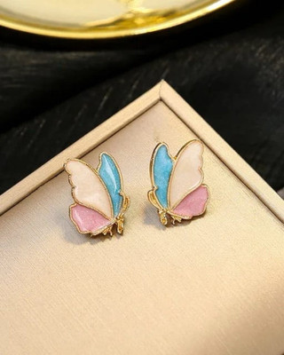 MAHADEV CREATION Korean Multicolour Stud Earring Crystal Alloy Stud Earring