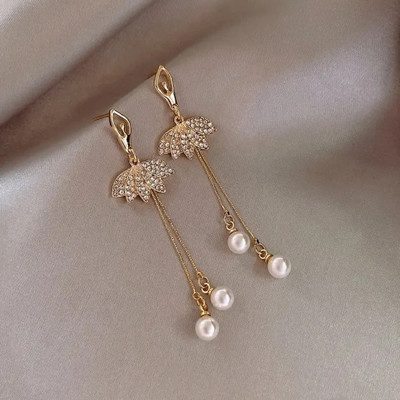 Aylana Dancing Girl Sparkling Danglers Metal Tassel Earring, Drops & Danglers