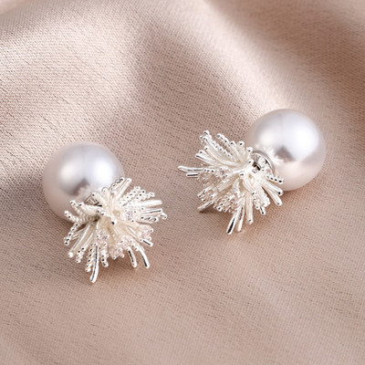 PRIYA IMPEX SPARKLE & SHINE SILVER COLOR CRYSTLE SHINE WESTERN FASHION EARRING /STUD Alloy Stud Earring
