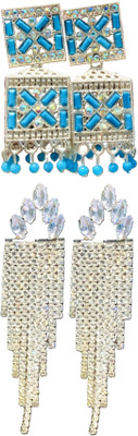 Hernger traders Earring-Box-008_01 & earwo-je-green9@_06 Cubic Zirconia Alloy Earring Set