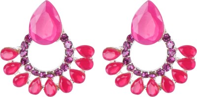 sunhari jewels Design308 Red Alloy Earring Set