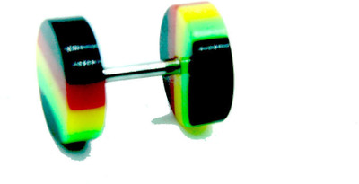 Black pearl Collections Multicoloured Trendy Dumble Stud Metal Stud Earring