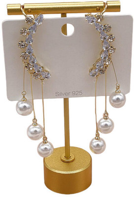 AVR JEWELS Stylish Korean Zircon Studded Earrings For Women And Girls 2Pcs/Set Stainless Steel Stud Earring