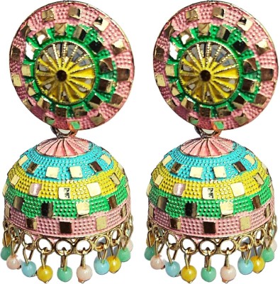 Srisha Designer multicolour Jhumka earrings for girls and women's Alloy Jhumki Earring Alloy Jhumki Earring