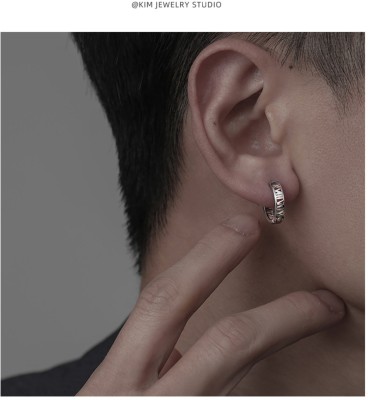 Salty Alpha Drake Earrings for Men & Boys | Ear Tops | Ear Piece | Aesthetic Jewellery Stainless Steel Hoop Earring