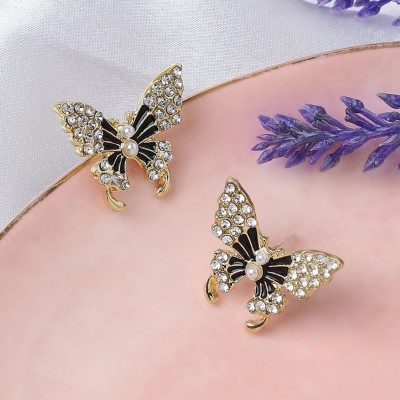 Shailaja Gold Plated Stud Earring Crystal Alloy Stud Earring