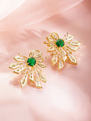 RUBANS Gold-Plated Brass Stud Earring