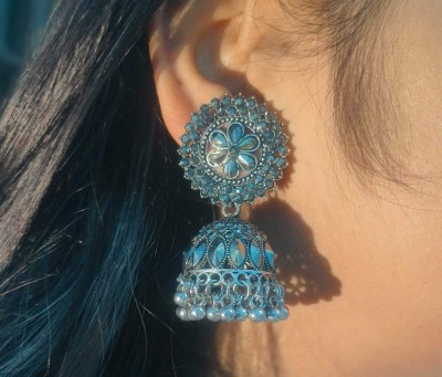 SM Fashion Club SM1234 Zircon Metal Jhumki Earring