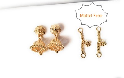 SSFJ jhumkas earring with free side ear mattal Copper Jhumki Earring