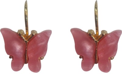 La Belleza Red Butterfly Drop Earring 28 Brt Alloy Drops & Danglers